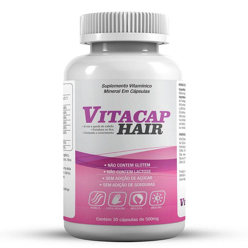 Vitamina para Cabelo VitaCap Hair 30 Cápsulas - Vita Power
