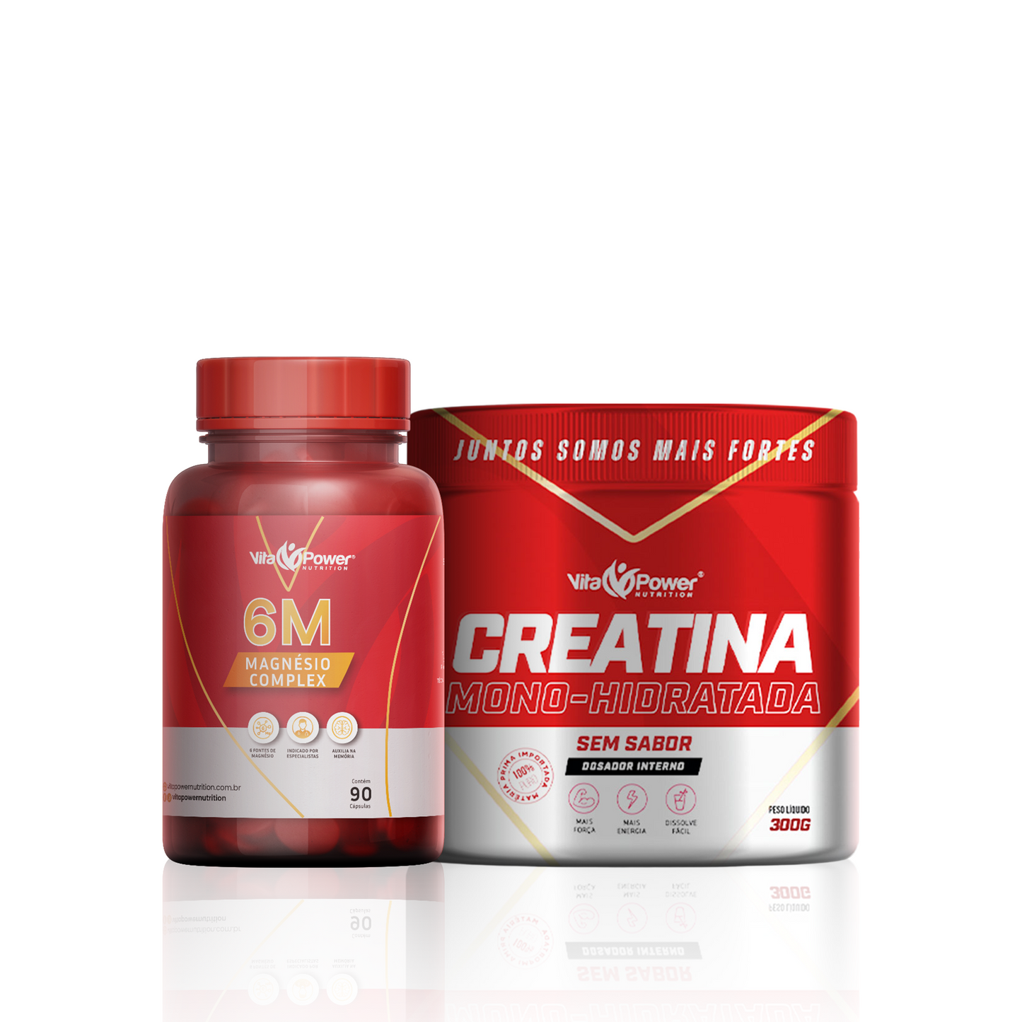Kit 6M Magnésio Complex 90 Caps + Creatina 300g