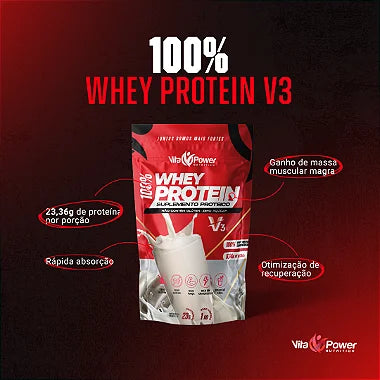 Combo Whey V3 1Kg + Pré-Treino V-Power 300g – Iniciantes Pro