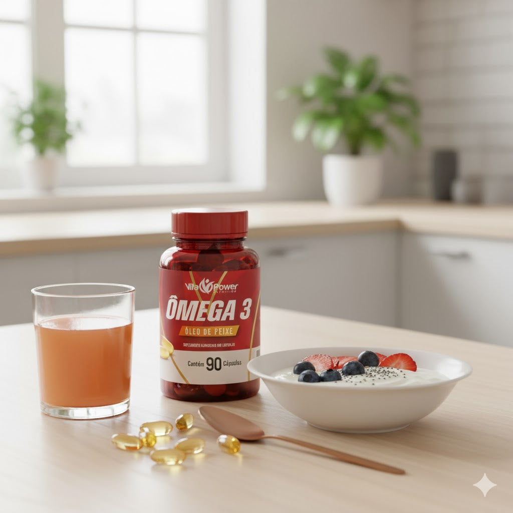 Ômega 3 1000mg – 90 Cápsulas | Energia, Foco e Coração Saudável