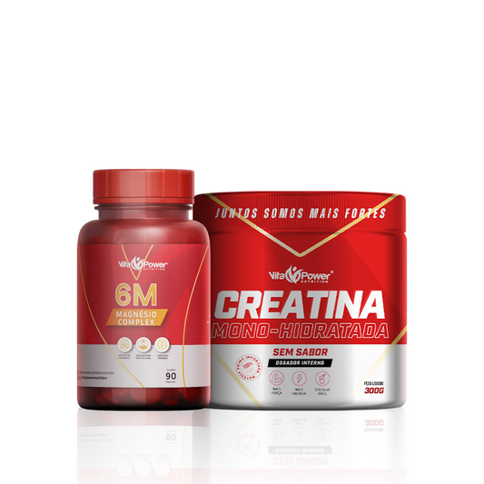 Kit 6M Magnésio Complex 90 Caps + Creatina 300g