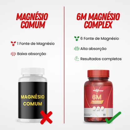 Magnésio 6 em 1: energia + foco + relaxamento
