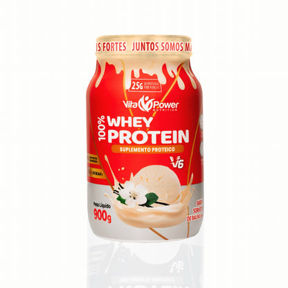 100% Whey Protein 900g V6 power