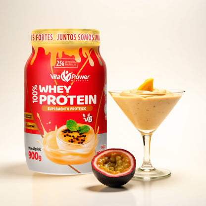 100% Whey Protein 900g V6 power
