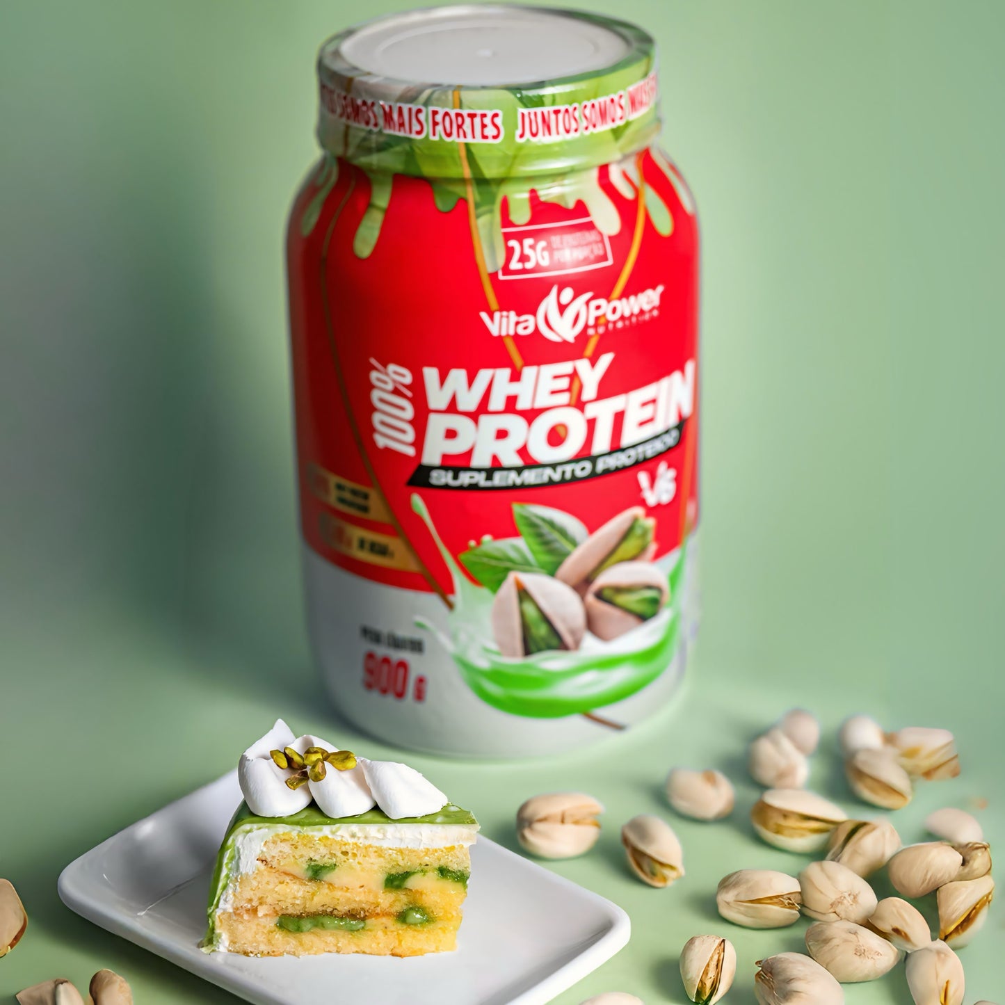 100% Whey Protein 900g V6 power