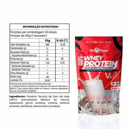 100% Whey Protein V3 1KG Refil