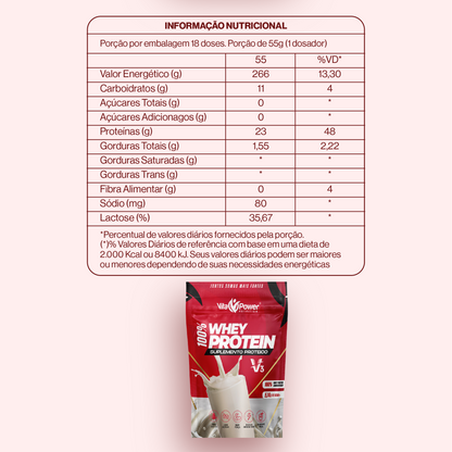 Kit Whey Protein V3 1kg + Creatina 300g + 6M Magnésio