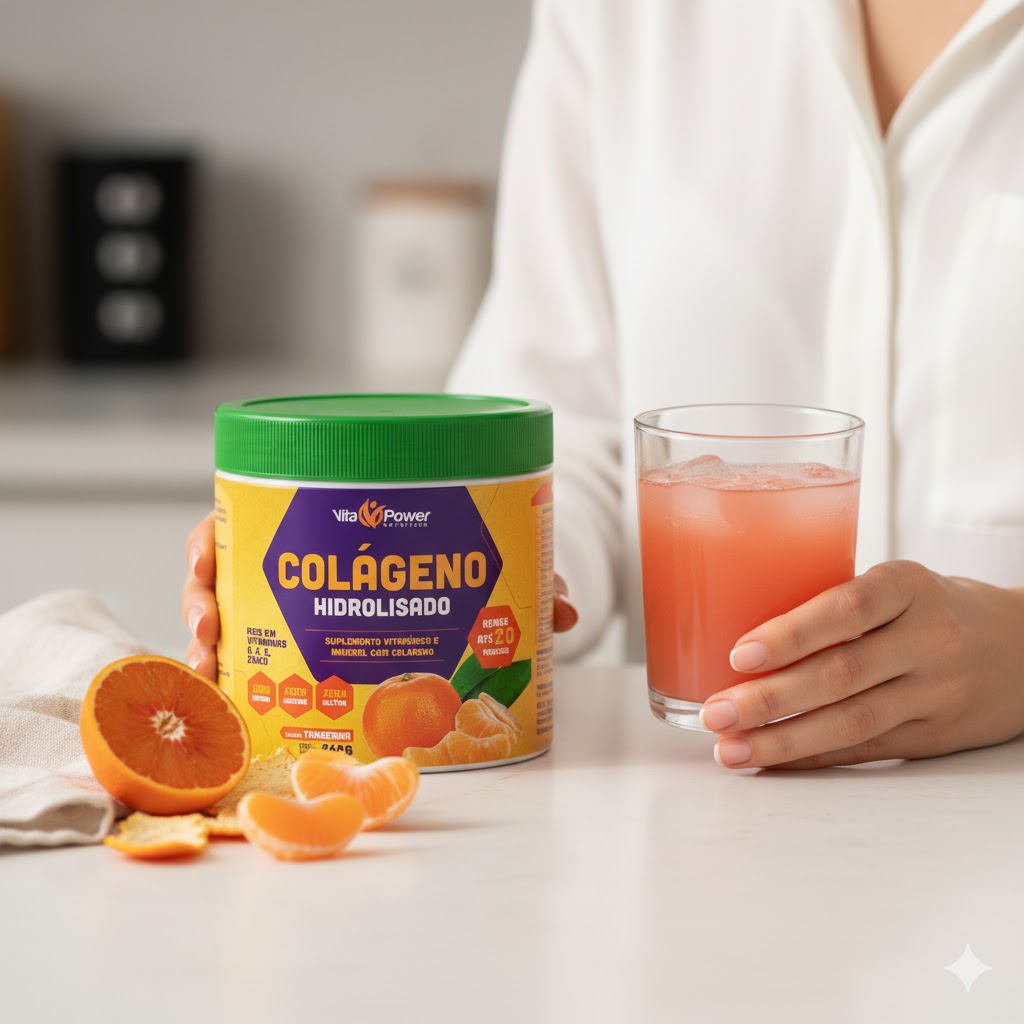 Colágeno Hidrolisado sabor tangerina 260g – Vita Power