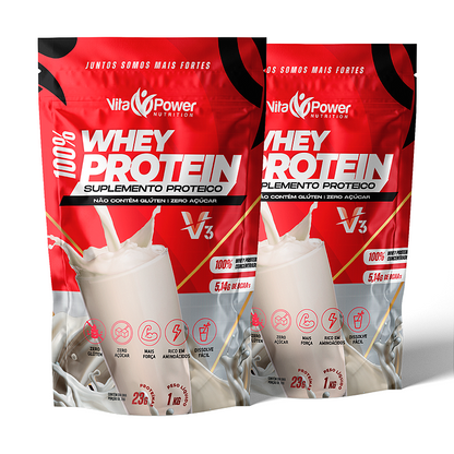 Combo Ganho Muscular Rápido - 2kg Whey Protein V3
