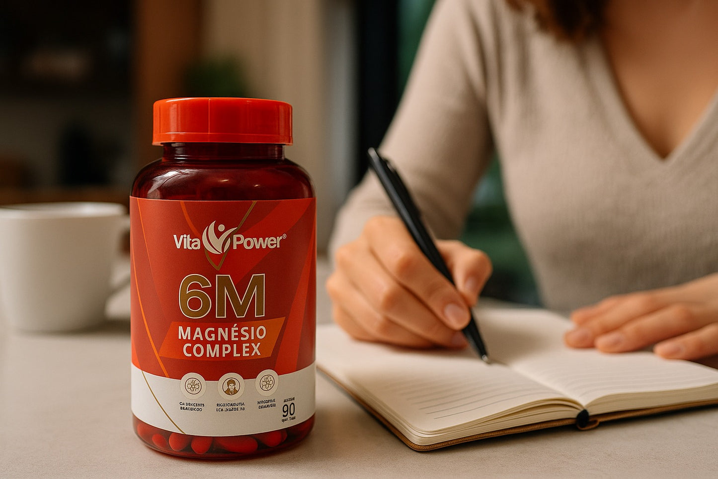 Magnésio 6 em 1: energia + foco + relaxamento