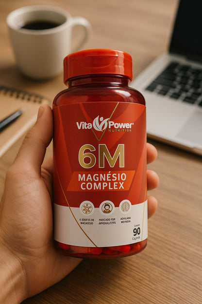 Magnésio 6 em 1: energia + foco + relaxamento