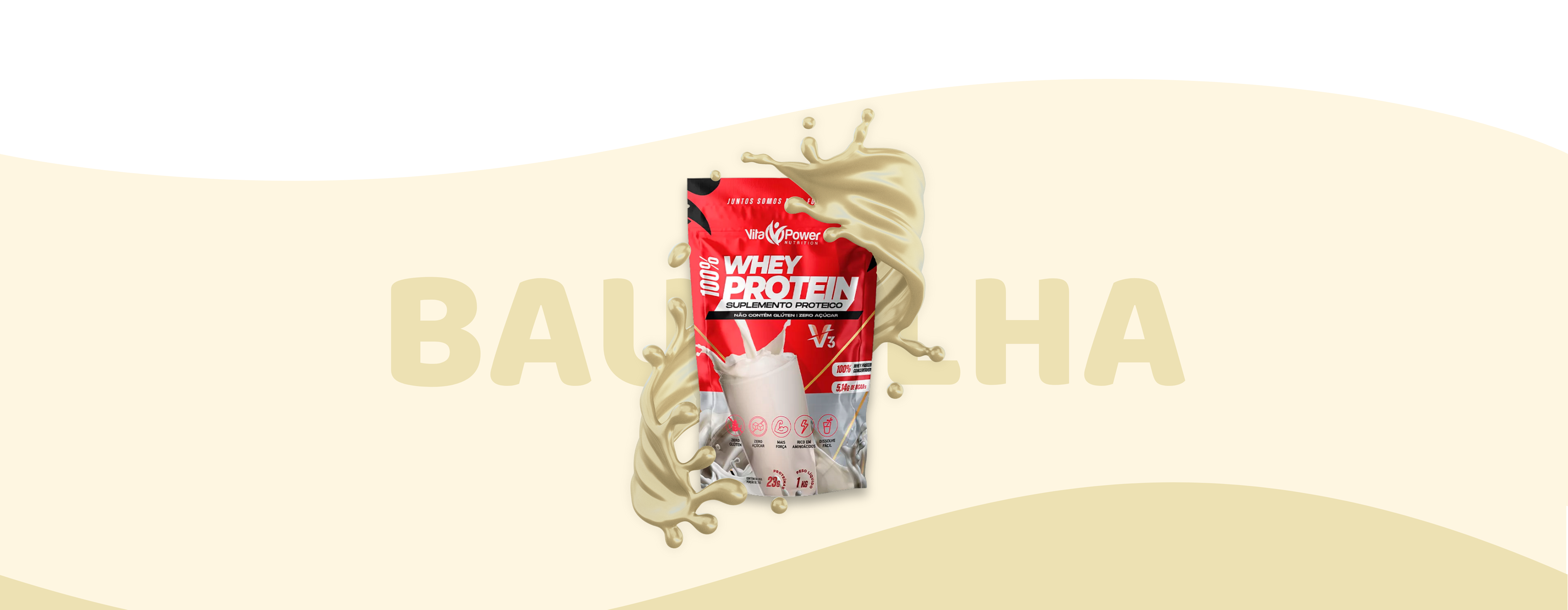100% Whey Protein 1KG Refil V3 Power