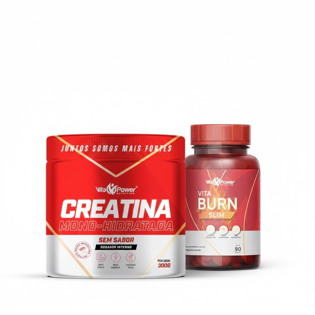Kit Creatina 300g + Termogênico Vita Burn Slim